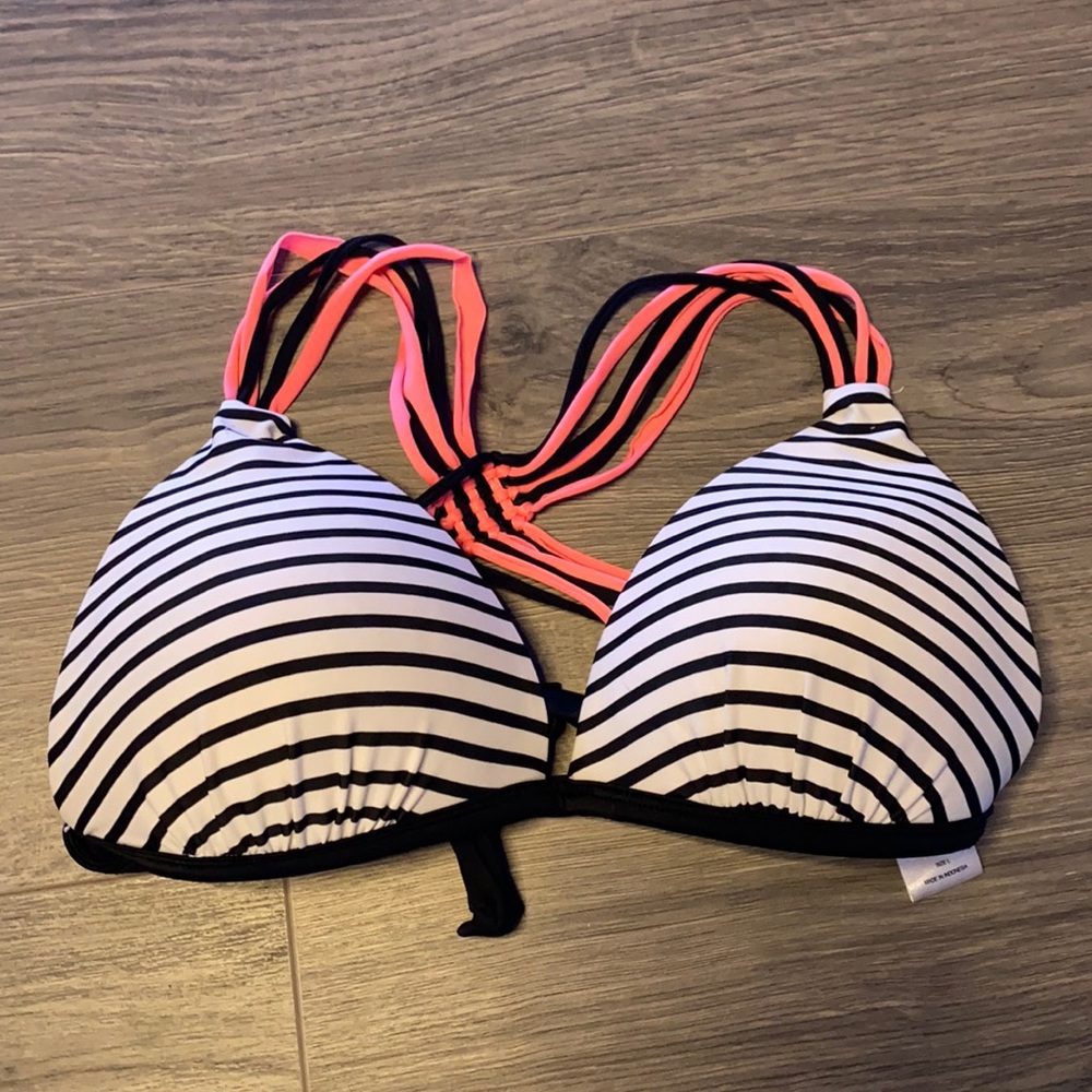 Stripped bikini push top
